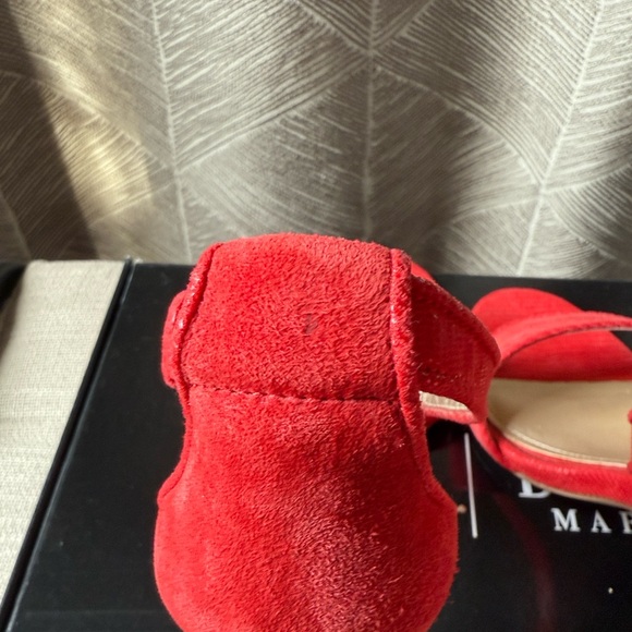 WHBM Filia Suede Ankle Strap Heels, Red, 5.5M - Picture 10 of 13